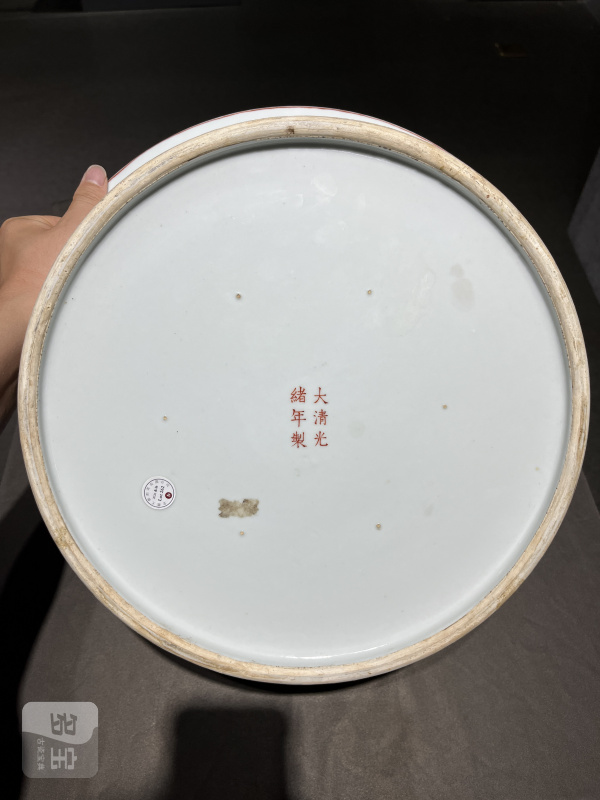 清光绪 粉彩一路连科折沿洗 - 图11